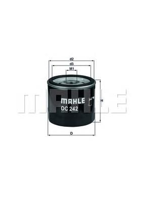 Filtro de óleo Mahle Original OC242 preço, a partir de 4,89 USD