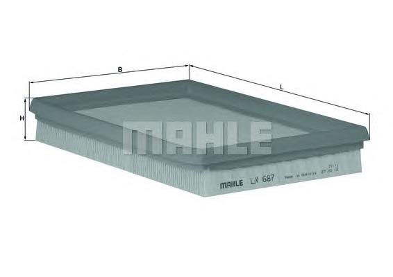 LX687 Mahle Original Filtro de ar