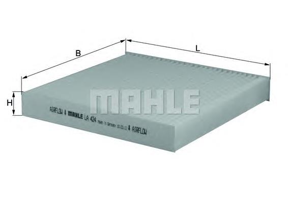 Filtro de salão Mahle Original LA424 preço, a partir de 12,22 USD