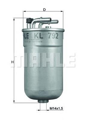 Compre KL792 Mahle Original Filtro de combustível