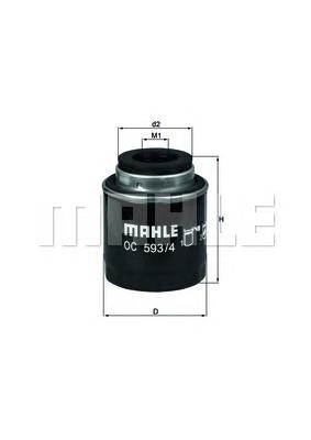 Filtro de óleo Mahle Original OC5934 preço, a partir de 10,16 USD