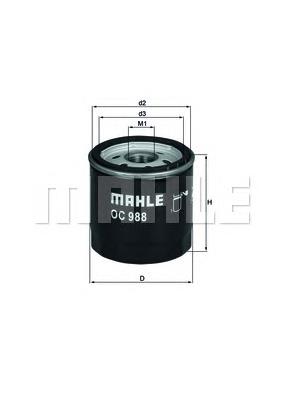 Filtro de óleo Mahle Original OC988 preço, a partir de 7,52 USD