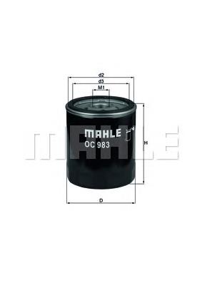 Filtro de óleo Mahle Original OC983 preço, a partir de 6,08 USD