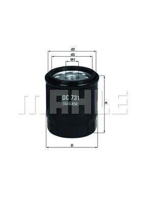Filtro de óleo Mahle Original OC731 preço, a partir de 5,09 USD