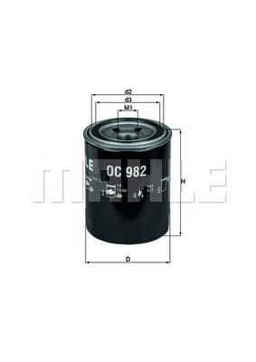 Filtro de óleo Mahle Original OC982 preço, a partir de 8,39 USD