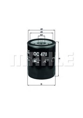 Filtro de óleo Mahle Original OC478 preço, a partir de 5,56 USD