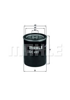 Filtro de óleo Mahle Original OC495 preço, a partir de 6,34 USD