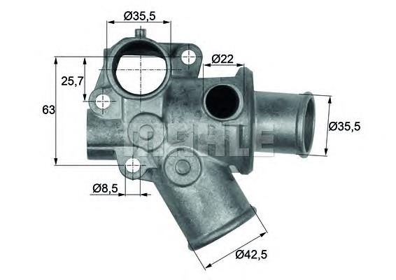 Caixa do termostato Fiat/Alfa/Lancia 7614475