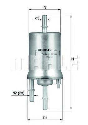 KL572 Mahle Original Filtro de combustível
