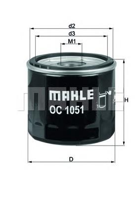 Filtro de óleo Mahle Original OC1051 preço, a partir de 6,12 USD
