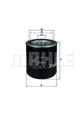 AL26 Mahle Original Filtro de secador de ar (separador de umidade e óleo) (TRUCK)