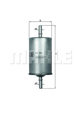 KL84 Mahle Original Filtro de combustível