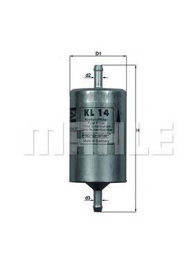 Filtro de combustível Mahle Original KL14 preço, a partir de 8,85 USD