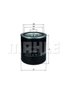 Filtro de secador de ar (separador de umidade e óleo) (TRUCK) Mahle Original AL12