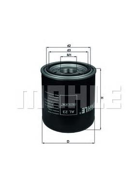 Filtro de secador de ar (separador de umidade e óleo) (TRUCK) AL23 Mahle Original