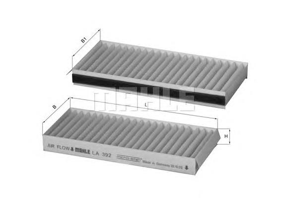 Filtro de salão Mahle Original LA392S preço, a partir de 12,28 USD