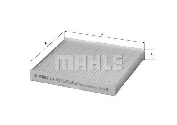 Filtro de salão Mahle Original LA531 preço, a partir de 13,37 USD