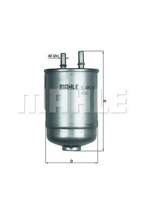 KL48515D Mahle Original Filtro de combustível