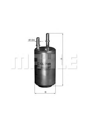 KL705 Mahle Original Filtro de combustível