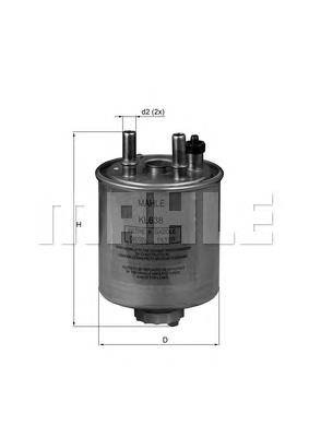 KL638 Mahle Original Filtro de combustível