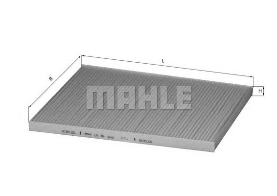 Filtro de salão Mahle Original LA36 preço, a partir de 9,54 USD