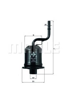 KL247 Mahle Original Filtro de combustível