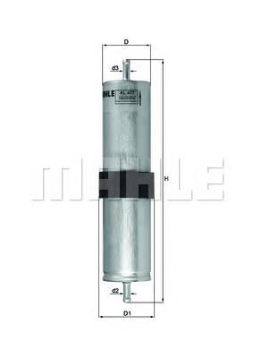 KL477 Mahle Original Filtro de combustível