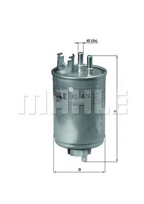 KL474 Mahle Original Filtro de combustível