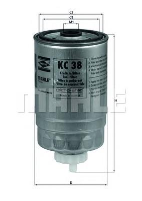 Filtro de combustível Mahle Original KC38 preço, a partir de 10,54 USD