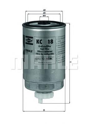 Filtro de combustível KC18 Mahle Original