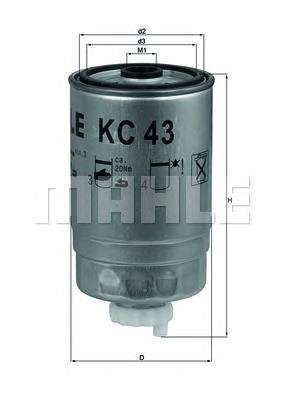 Filtro de combustível Mahle Original KC43 preço, a partir de 10,36 USD