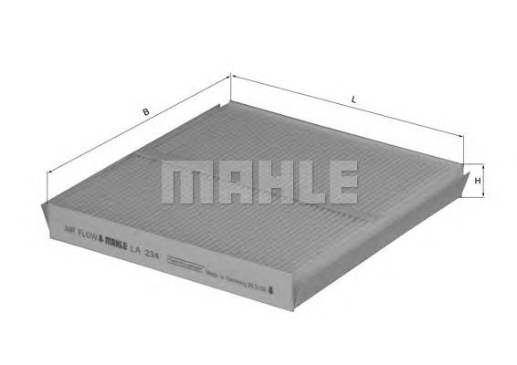 Filtro de salão Mahle Original LA234 preço, a partir de 16,31 USD