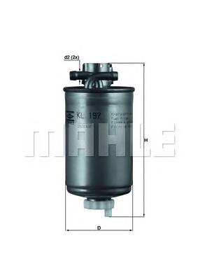 Filtro de combustível Mahle Original KL197 preço, a partir de 28,34 USD