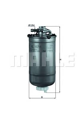 Filtro de combustível Mahle Original KL1571D preço, a partir de 21,66 USD