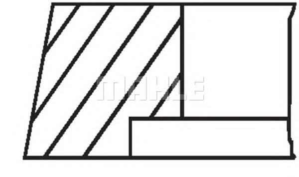 Anéis do pistão para 1 cilindro, 2ª reparação ( + 0,50) Mahle Original 00280V1 preço, a partir de 38,79 USD