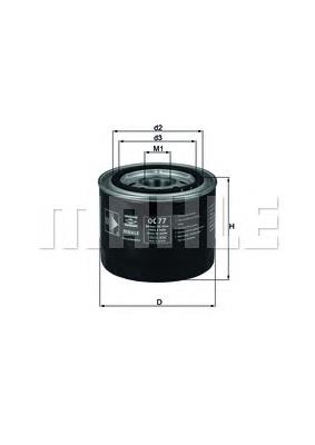 Filtro de óleo Mahle Original OC77 preço, a partir de 8,93 USD