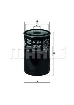 OC206 Mahle Original Filtro de óleo