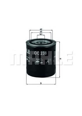 Filtro de óleo Mahle Original OC238 preço, a partir de 12,06 USD