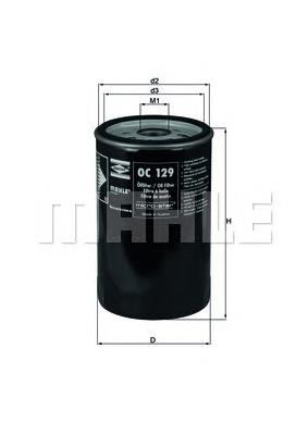 Filtro de óleo Mahle Original OC129 preço, a partir de 11,44 USD