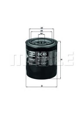 Filtro de óleo Mahle Original OC45 preço, a partir de 6,41 USD