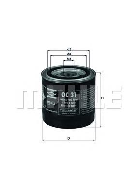 Filtro de óleo Mahle Original OC31 preço, a partir de 9,93 USD