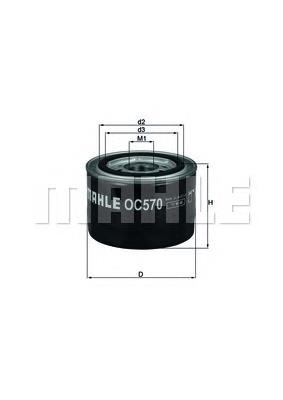 Filtro de óleo Mahle Original OC570 preço, a partir de 13,74 USD