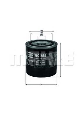 OC288 Mahle Original Filtro de óleo