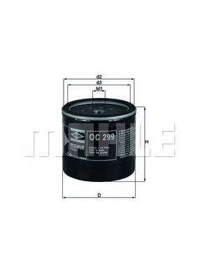 Filtro de óleo OC299 Mahle Original