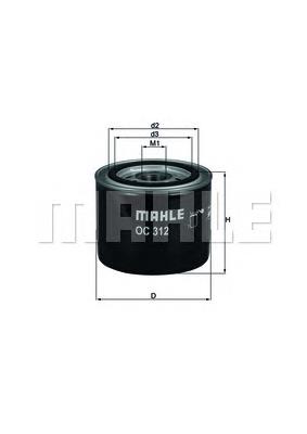 OC312 Mahle Original Filtro de óleo