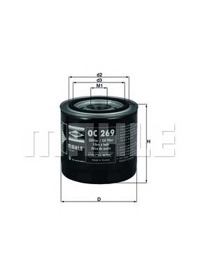 OC269 Mahle Original Filtro de óleo