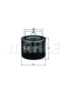 OC222 Mahle Original Filtro de óleo