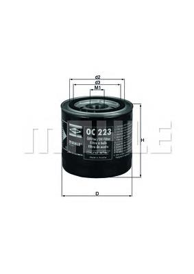 Filtro de óleo Mahle Original OC223 preço, a partir de 7,60 USD