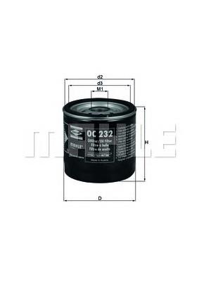 Filtro de óleo Mahle Original OC232 preço, a partir de 10,08 USD