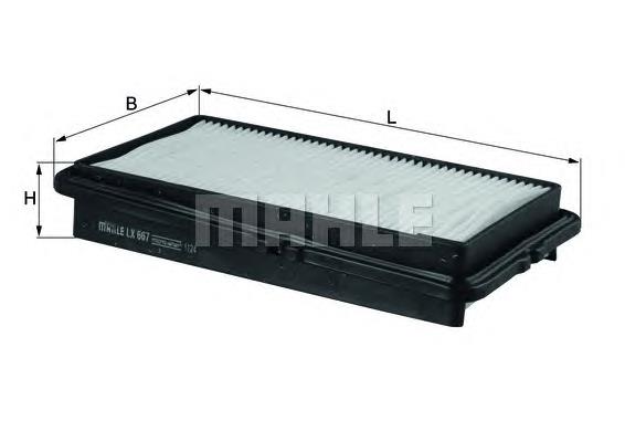 LX667 Mahle Original Filtro de ar